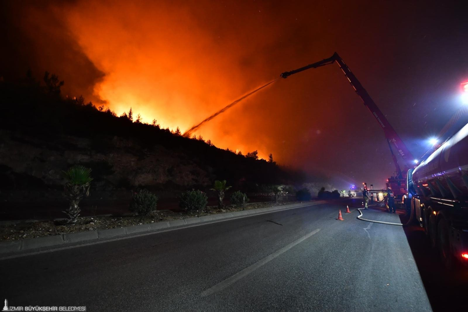 İzmir'in dört bir yanı alevlere teslim